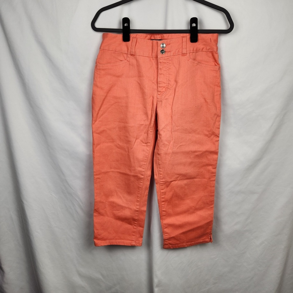 Chaps Womens Cropped Pants‎ Size 6 Pink Coral Capri 5-Pocket Casual